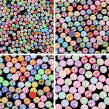 3-14mm(1000-50g) Colorful Half Round Pearl Beads Craft Cabochon Scrapbook Decor Flatback Nail Art Garment Beads DIY Supplies 2024 - buy cheap