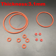 3 pces 255x3.1 255*3.1 260x3.1 260*3.1 (od * espessura) 3.1mm espessura vmq produto comestível vermelho silicone óleo selo o anel o-ring gaxeta 2024 - compre barato