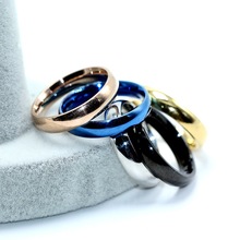 Classical Lover's Ring Female Rose Gold Blue Smooth Silver Alloy Women Men Big Promotion SP003 2024 - buy cheap