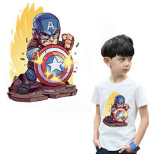 Cartoon Captain America Iron-On patches for clothes DIY Children T-shirt clothing Girl's patches Thermal transfer sticker 2024 - buy cheap