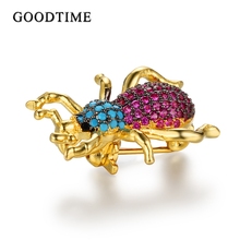 Unique Insect Animal Purple & Blue Beetle Brooch Pins Jewelry AAA Crystals Rhinestone Brooches For Women Jewelry Accessories 2024 - buy cheap