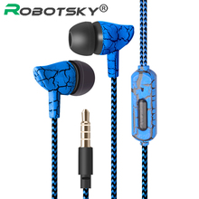 3.5mm Wired Sport Earphone Crack Super Bass Earbuds Headset Wired Headphones With Mic for Samsung Xiaomi MP3 4  Android IOS 2024 - buy cheap