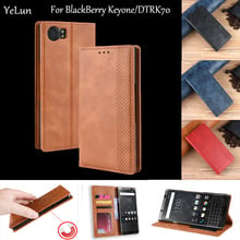 Yelun capa tipo carteira para blackberry keyone capa estilo carteira retrô flip de couro dtrk70 capa com ímãs 2024 - compre barato