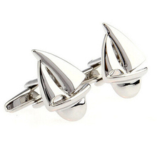 C-MAN Luxury shirt Silvery Sailing cufflink for mens Brand cuff buttons cuff links High Quality abotoaduras Jewelry 2024 - buy cheap