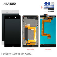 LCD Display For Sony Xperia M4 E2303 E2306 E2353 E2312 E2333 E2363 Touch Screen Digitizer Glass Assembly Black White With Frame 2024 - buy cheap