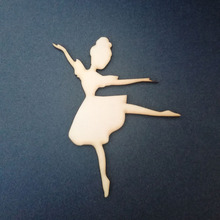30 Uds. De bailarina de Ballet con forma recortada, formas de madera sin terminar cortadas con láser, formas artesanales, etiquetas de regalo, adornos 2024 - compra barato