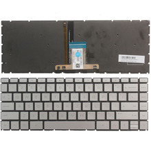 Новая клавиатура для ноутбука HP Pavilion 14-CE 14-ce0064st 14-ce0068st 14-ce0008ca с серебристой подсветкой 2024 - купить недорого