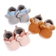 Autumn Winter Baby Shoes Coral Velvet Cartoon Baby Girl Shoes Home First Walkers Fashion Princess Baby Boys Girls Shoes 0-12M 2024 - buy cheap