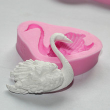 New Silicone Swan Fondant Cake Bakeware Decorating Mold,8x8x2cm 2024 - buy cheap