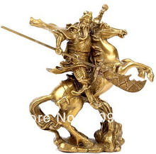 WBY free shipping Chinese Ancient Hero Guan Gong Guan Yu ride on horse * bronze statue 2024 - buy cheap