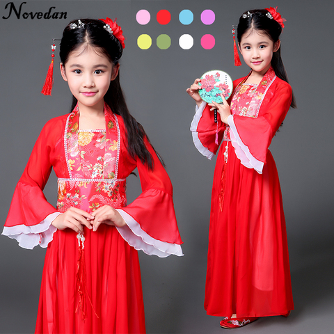 Childrens Girls Chinese Traditional Princess Fairy Hanfu Dress Costume 6-7Y MG