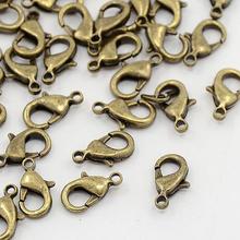 200pcs Brass Lobster Claw Clasps, Cadmium Free & Nickel Free & Lead Free, Antique Bronze, about 12mm long, 7mm wide, 3mm thick 2024 - buy cheap