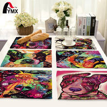 American Style Polyester Cartoon Dog Printed Table Napkins Dinner Napkins for Wedding Tea Coffee Table Decor Western Mats 2024 - buy cheap