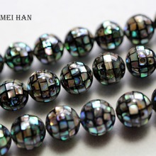 Meihan Wholesale amazing 10mm (20 beads/set) natural hand stitching solid shell beads round stone for jewelry making design 2024 - купить недорого