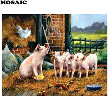 Pintura de diamantes de animales redondos/cuadrados, bordado de diamantes de granja, punto de cruz, mosaico, cuadro de diamantes de imitación, decoración del hogar 2024 - compra barato