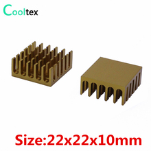 (500pcs/lot) 100% new 22x22x10mm Aluminum heatsink Extruded heat sink radiator for  IC chip cooler cooling 2024 - buy cheap