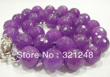 Free shipping 12mm Purple Alexandrite Faceted Round Beads Chain Strand Necklace For Women High Grade Jewelry 18inch GE5337 2024 - buy cheap