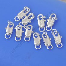 925 Sterling Silver Jewelry Findings 50PCS Lobster Clasps For Necklace Bracelet With Opening 2 Jump Rings 2024 - buy cheap