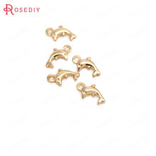 (30753-G)20PCS 6x11x2.5MM 24K Champagne Gold Color Brass Small Dolphin Charms Jewelry Making Supplies Diy Findings Accessories 2024 - buy cheap