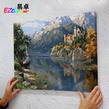 landscape Frameless Picture Painting By Numbers DIY Digital Canvas Oil Painting Wall Art For Living Room Wedding Decor 2024 - buy cheap
