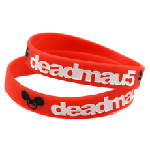 OBH 1PC Deadmau5 Silicone Bracelet 1/2 Inch Wide for Music Concert 2024 - buy cheap