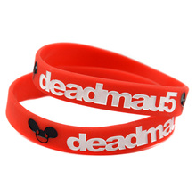 OBH-pulsera de silicona Deadmau5 para concierto de música, color rojo y negro, 1 unidad 2024 - compra barato