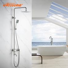 Accoona Bathroom Shower Faucet Set Rainfall Shower Head Tub Spout Sink Single Handle Mixer Tap 3-Way Bath Shower Faucets A8301 2024 - buy cheap