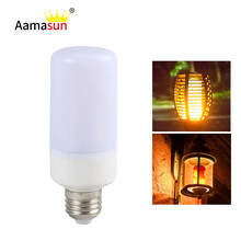 LED Lamp Bulb 2835SMD E27 LED Lamp Flame Effect Fire Light Bulb Flickering Emulation Light 1900K 85-265V Holiday Halloween Night 2024 - buy cheap