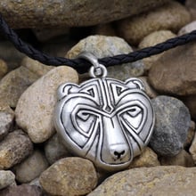 Viking Bear Head Necklace Pendant Celtic Animal Jewelry 2024 - buy cheap