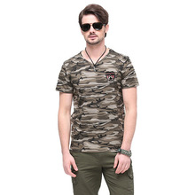 Outdoor Men's Trekking Tactical T-shirt  Military Camouflage Training Sports Tops  Summer Short Sleeves Breathable Casual Shirts 2024 - buy cheap