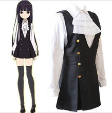 Anime Dress  Inu x Boku SS Shirakiin Ririchiyo Cosplay Costume Lolita School Unifrom Dress + Shirt + Necktie + Socks 2024 - buy cheap