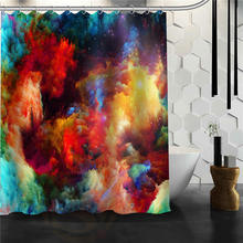 Cortina de banho estampa colorida, melhor personalização tecido impermeável para banheiro mais tamanho 165x180cm, 180x200cm 2024 - compre barato