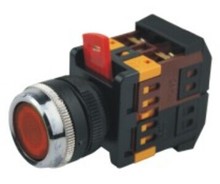 Мгновенный кнопочный переключатель 220 В переменного тока с лампой внутри 1NO + 1NC ABLFS-22 & 25 красный/зеленый/желтый 2024 - купить недорого