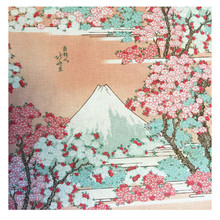 Hauwei 100*140cm azul amarelo suporte fuji flor de cerejeira japonês estilo vintage tecido de algodão para vestido stretch tecido de popeline 2024 - compre barato