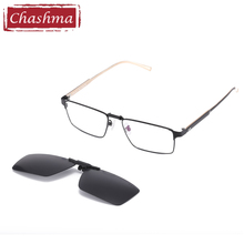 Óculos polarizados magnéticos com clipe para lentes, óculos de prescrição ótica para homens, vidro de proteção uv400 antirreflexo 2024 - compre barato