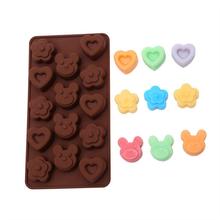 Silicone Ice Cube Tray Mold Maker Ice Cream Mold Maker LFGB Ice Mould Bear And Heart Chocolate  Ice Mold  D586 2024 - buy cheap
