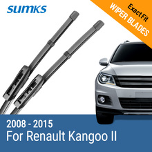 Sumks lâminas de limpador para renault kangoo ii 24 "& 22"/22 "& 22" apto baioneta/gancho braços 2008 2009 2010 2011 2012 2013 2014 2015 2024 - compre barato