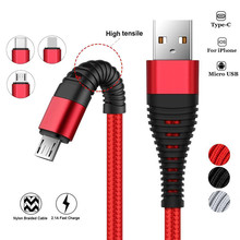 Cabo usb para smasung galaxy, cabo para a40 a50 m30 de carregamento rápido, micro usb tipo c do telefone móvel para huawei lg adaptador 1m 2024 - compre barato