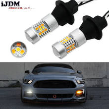 iJDM High Power T20 7440 LED 28-SMD 3030 LED Daytime Running Lights/Turn Signal Lights Conversion Kit For 2015-up Ford Mustang 2024 - buy cheap