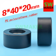 8*40*20mm flat package plastic roller bearing flat wheel, 4cm outer diameter 40mm, embedded 638ZZ bearing pulley 2024 - buy cheap