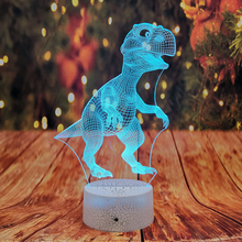 Dropship 3D Jurassic Park Dinosaur Night Lamp 7 Color Auto Change Remote Touch Led Child Light Toys Birthday Xmas New Year Gifts 2024 - buy cheap