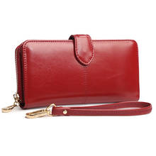 2018 Women High Quality Leather Long Clutch Wallet Female Coin Purse Change Money Bag Card Holders Red Womens Wallets And Purses 2024 - buy cheap