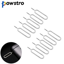 Powstro 10 piezas Smartphone toma tarjeta Sim herramienta removedor aguja piezas de repuesto alta calidad teléfono tarjeta Pin 2024 - compra barato