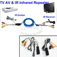 NU101-extensor de vídeo IR para TV, transmisor AV, 1 emisor, 1 receptor, repetidor IR, conector de Cable de red Cat5 2024 - compra barato