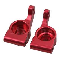 Mxfans 2 x Red Aluminum Upgrade Parts BE6040 Rear Hub Carrier(L/R) for LC Racing RC1:14 Buggy Truck Rally Car Largefoot Car 2024 - buy cheap