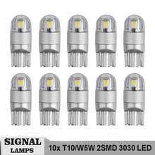 Luz de led para farol de carro w5w t10, luzes de estacionamento automotivas 194, 168, interior, leitura, mapa, luzes, gelo, azul, branco, vermelho e amarelo com 10 peças 2024 - compre barato