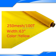 Malla de impresión de pantalla, amarilla, 100T (malla 250)-40um, ancho: 165cm(63 "), utilizada sobre todo para placas de circuito, gráficos UV 2024 - compra barato