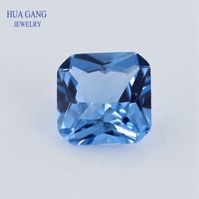 108 # синий квадратный Octangle форма Принцесса Cut синтетический шпинель камень для ювелирных изделий Размер 3x3mm ~ 8x8mm 2024 - купить недорого