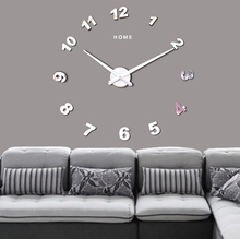 3D DIY Big Wall Clock Acrylic Mirror Stickers Arabic Numeral Large Wall Clocks for Living Room Oversize Digital Clock Home Decor 2024 - buy cheap