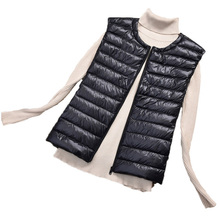 Spring New Casual Down Vests Coats Autumn Thin Light Down Jackets O-Neck Fashion Whiter Duck Down Vests Women Down Vests RE2200 2024 - buy cheap